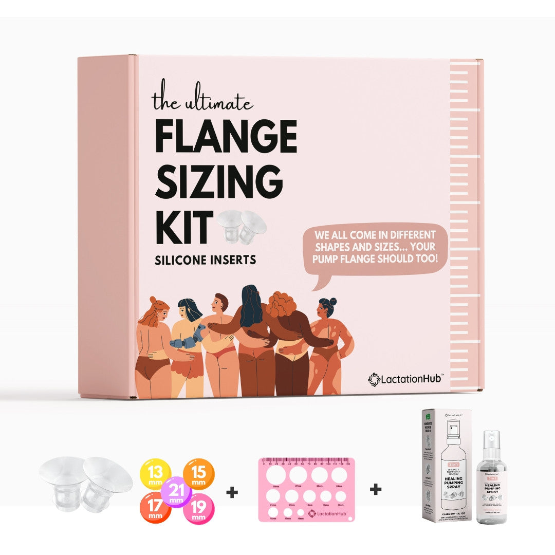 The Ultimate Flange Sizing Kit with Silicone Inserts + Silicone Ruler + 3 in 1 Healing Pumping Spray!