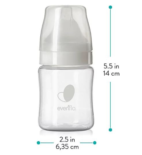 Evenflo Balance + Bottles Wide Neck 5oz, Slow Flow Nipple