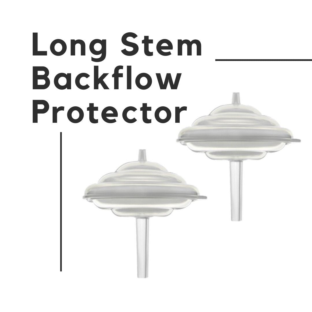 Maymom Backflow Protector, Long Stem, for Spectra S1, S2 and 9 Pumps to use Medela Flanges and Medela Parts; 2pc