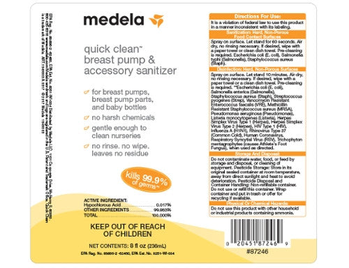 Medela Quick Clean Breast Pump & Accessory Sanitizer Spray