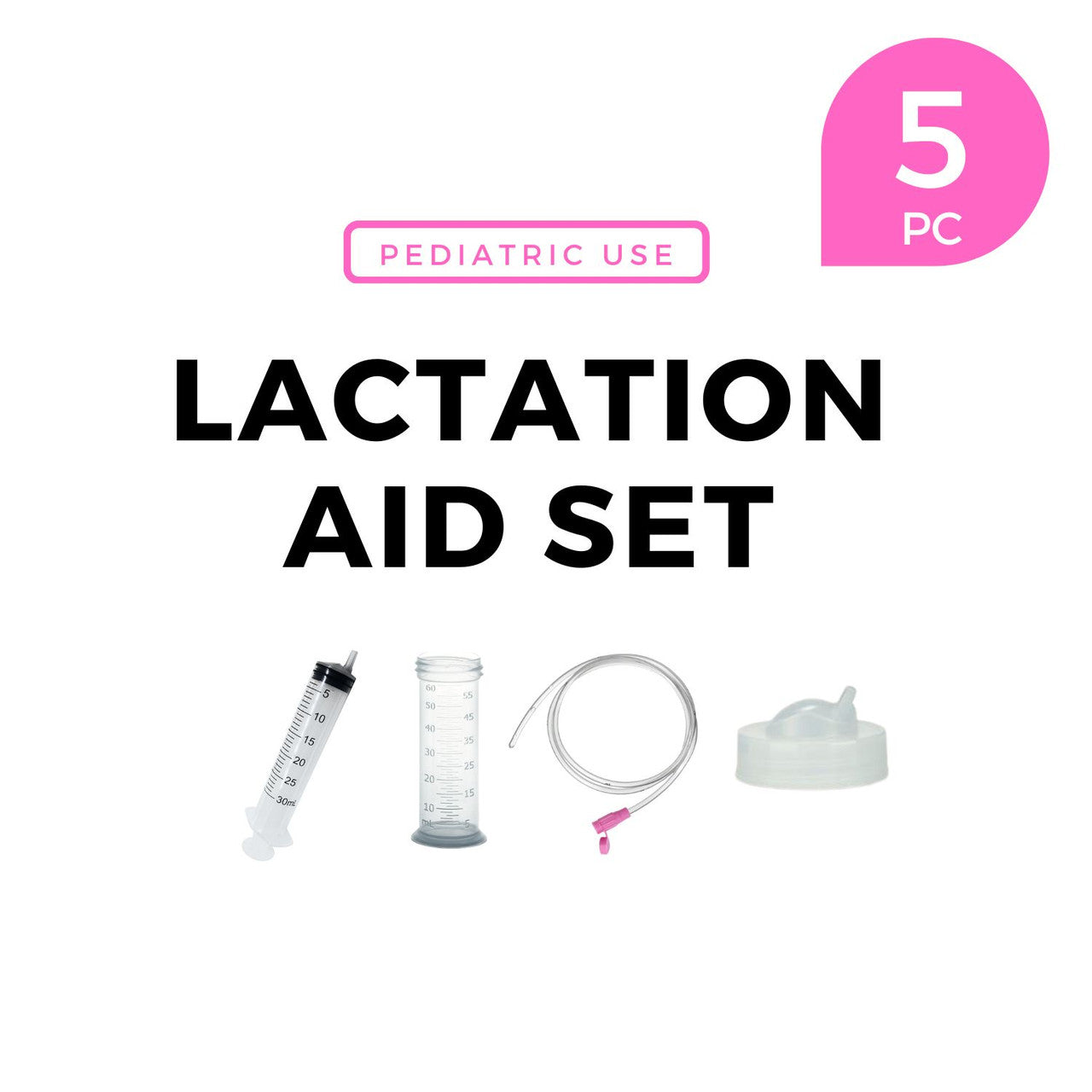 PARENT SET Lactation Aid Supplemental Nursing System Set with 5Fr feeding tube