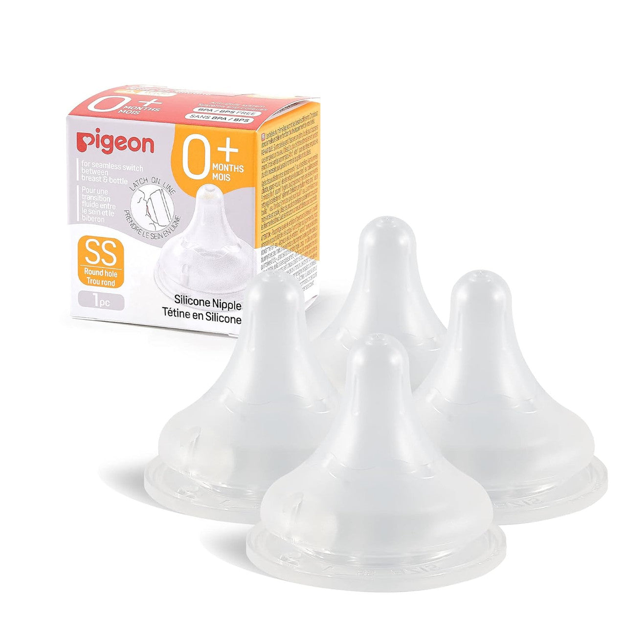 Pigeon Peristaltic Nipple SS 3rd Generation, 0m+