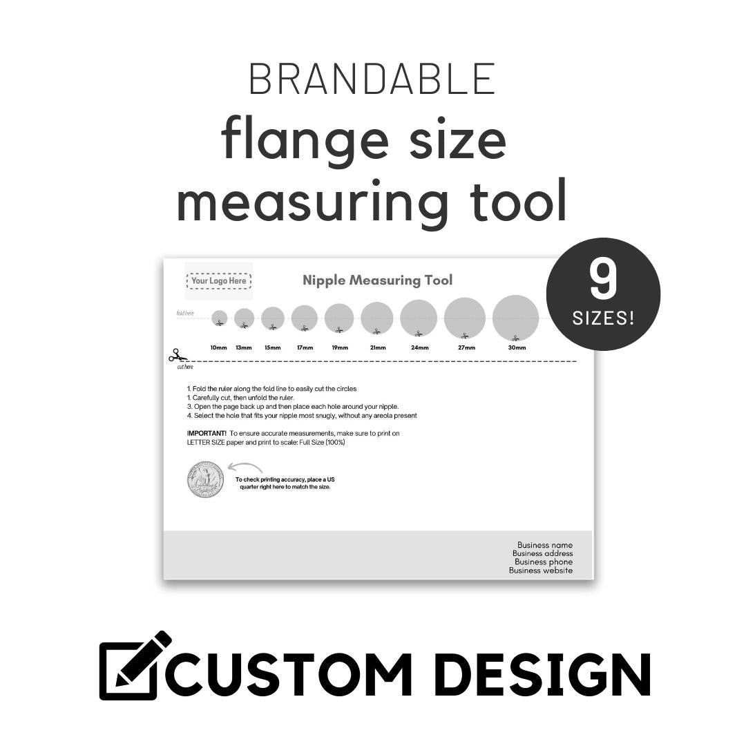 Brandable Editable Flange Size Measuring Tool CANVA TEMPLATE (US ONLY)